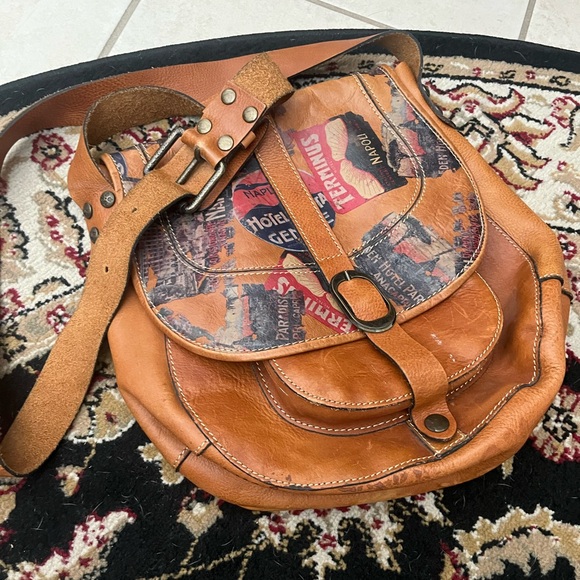 Patricia Nash Tan Leather Crossbody Bag - Picture 1 of 5